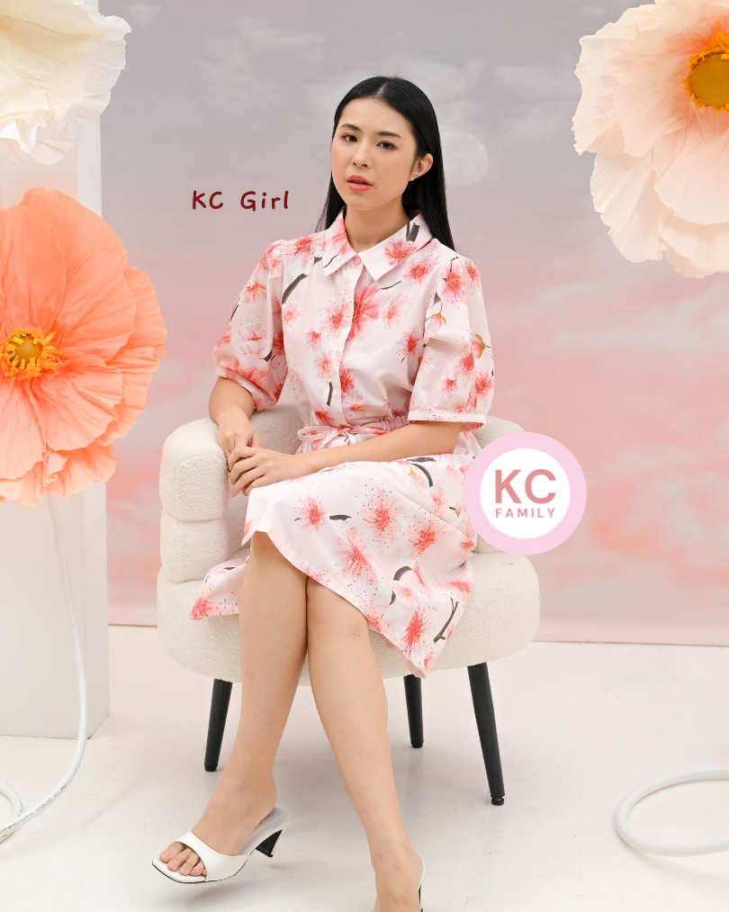 KC Girl+ in Blushing Sakura Homedress Wanita Piyama Daster Wanita Dress