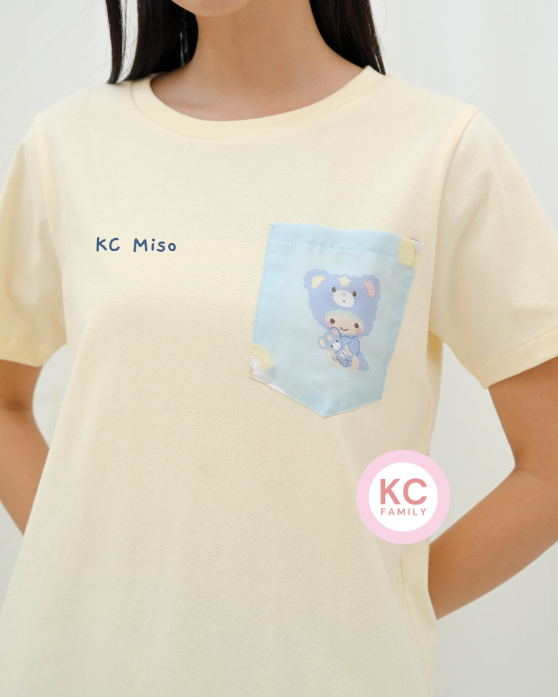 KC Miso Bed Time Party Baju Tidur Kaos dengan Celana panjang Piyama Kaos