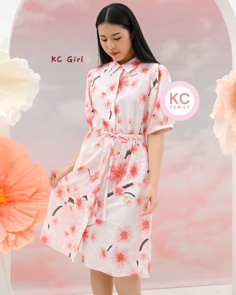 KC Girl+ in Blushing Sakura Homedress Wanita Piyama Daster Wanita Dress