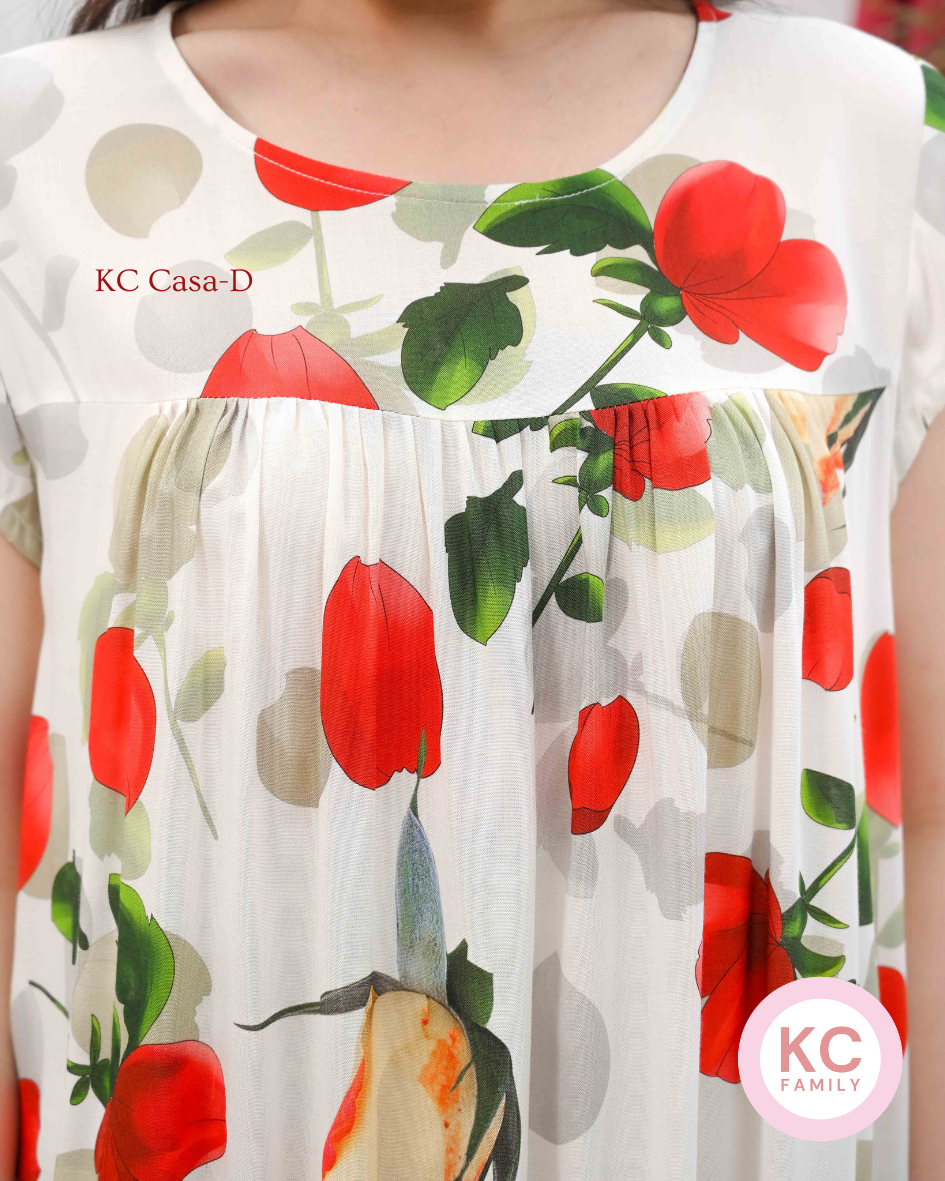 KC Casa D in Everyday Rose Daster Lengan Pendek Piyama Baju Tidur