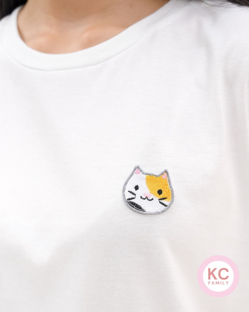 KC Miso in Gingham Paws Baju Tidur Kaos dengan Celana Pendek Piyama Kaos