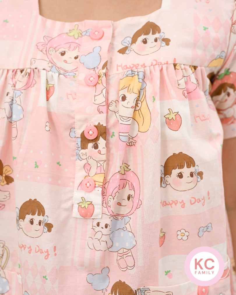 KC Habit in Peko Chan Piyama Baju Tidur Wanita Lengan Pendek Celana Pendek