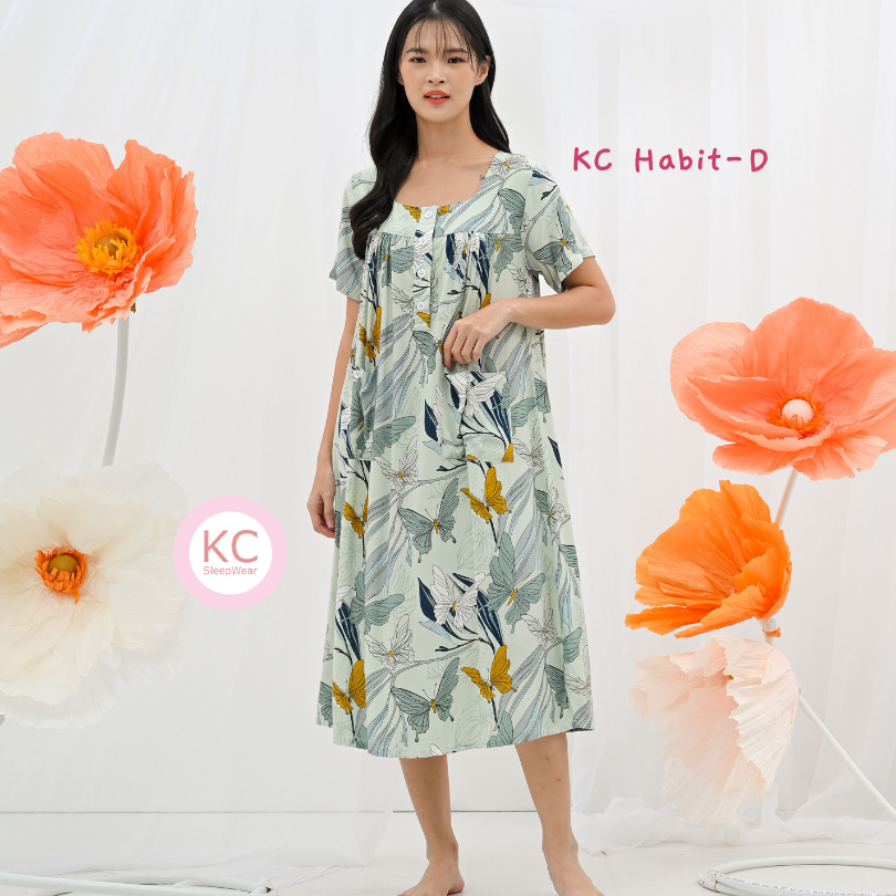 KC Habit-D in Garden Of Butterfly Daster Wanita Homedress Baju Tidur