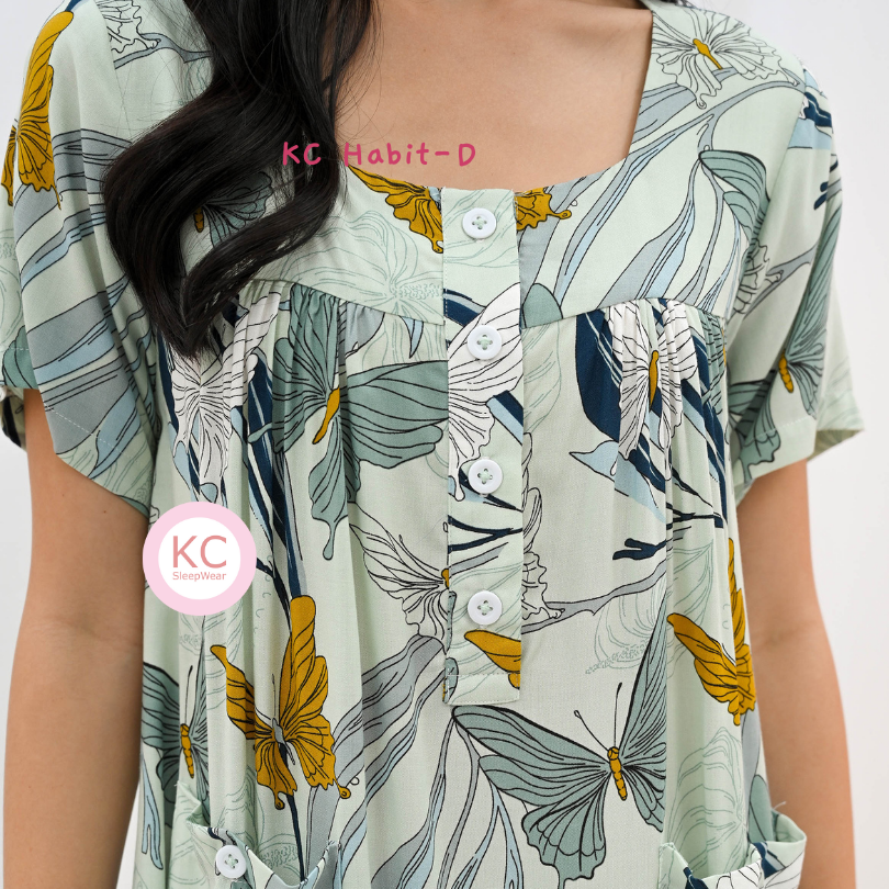 KC Habit-D in Garden Of Butterfly Daster Wanita Homedress Baju Tidur