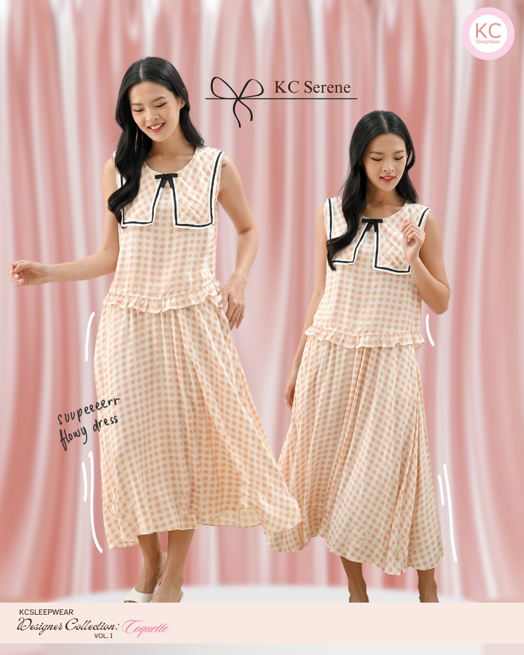 KC Serene In Salem Gingham Daster Homedress wanita