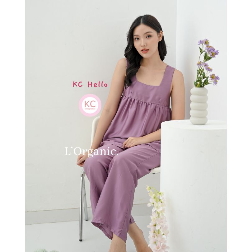 KC Hello in Violet Luxury Organic Piyama Wanita
