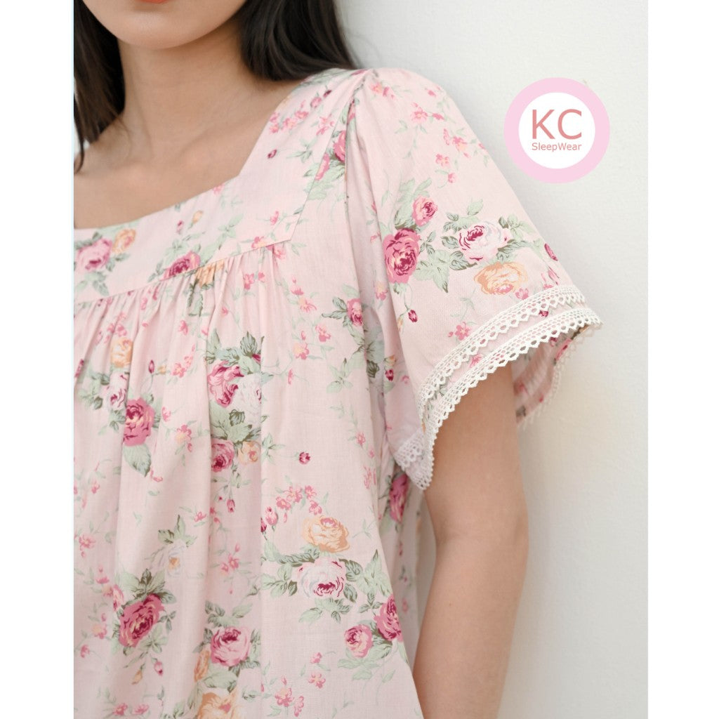 KC Girling in Pink Flora HomeDress Wanita Daster Rumah Baju Tidur