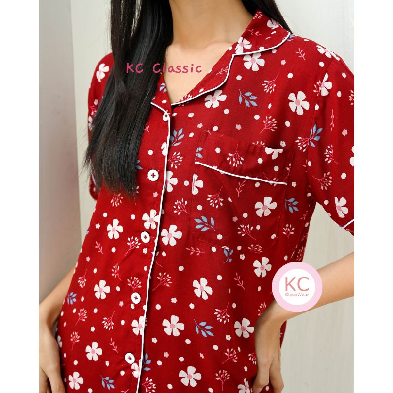 KC CLASSIC In Prosper Daisy Baju Tidur Wanita Celana Panjang Lengan Pendek