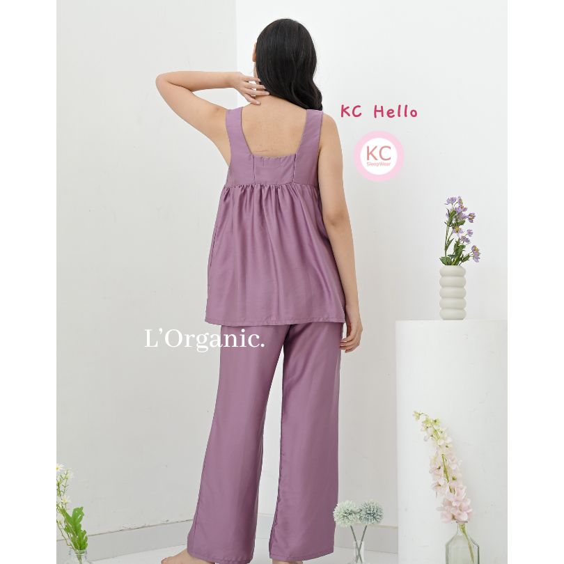 KC Hello in Violet Luxury Organic Piyama Wanita