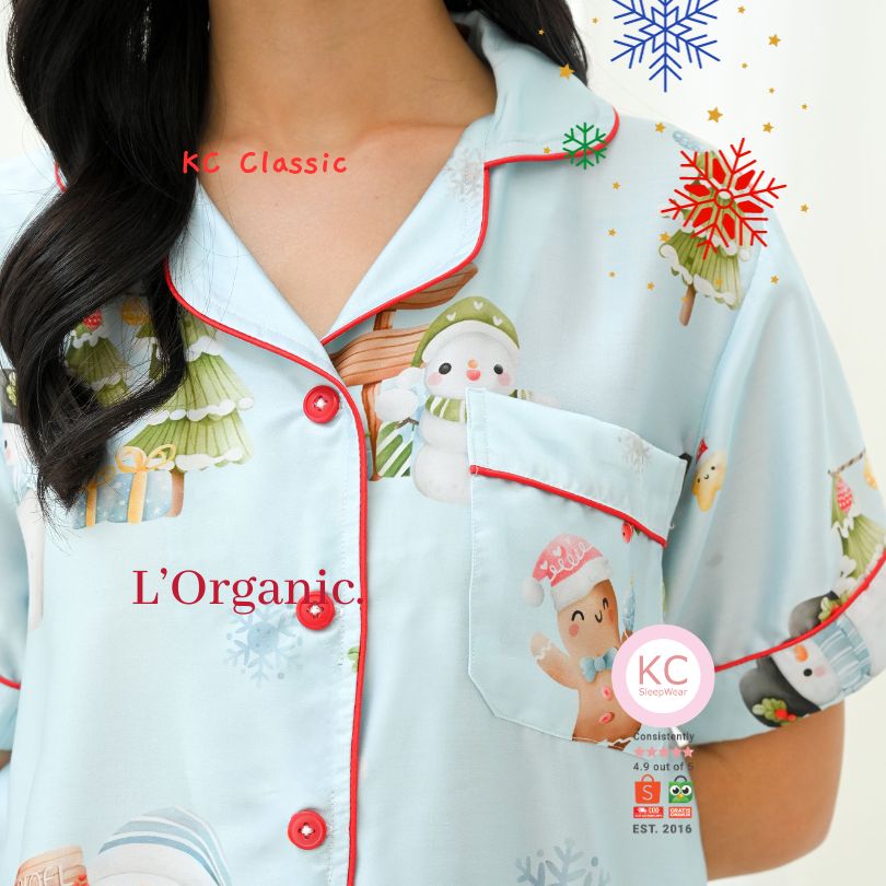 KC Classic in Snowman World Piyama Wanita Celana Panjang