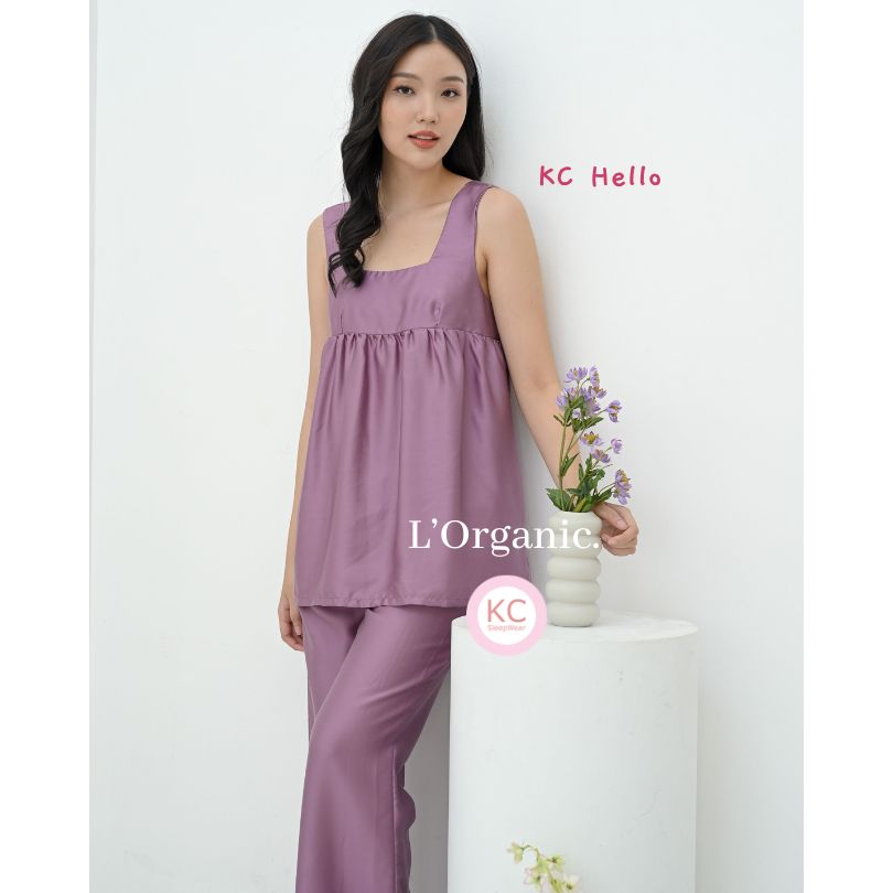 KC Hello in Violet Luxury Organic Piyama Wanita