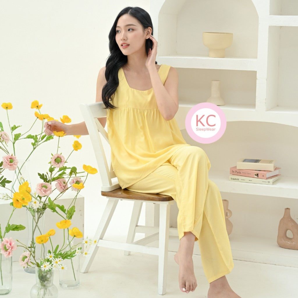 KC Hello in Yellow Luxury Organic Piyama Wanita