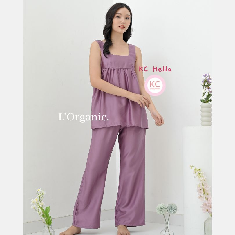 KC Hello in Violet Luxury Organic Piyama Wanita