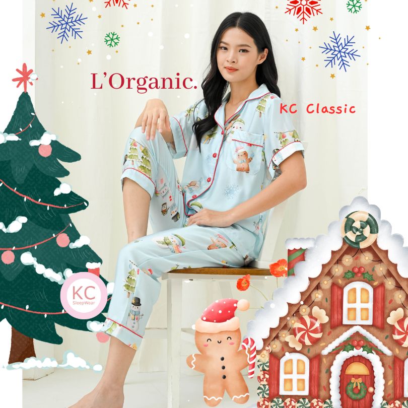 KC Classic in Snowman World Piyama Wanita Celana Panjang