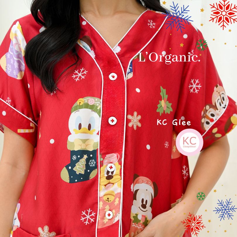 KC Glee in Red Goofiii X-mas Piyama Set celana panjang
