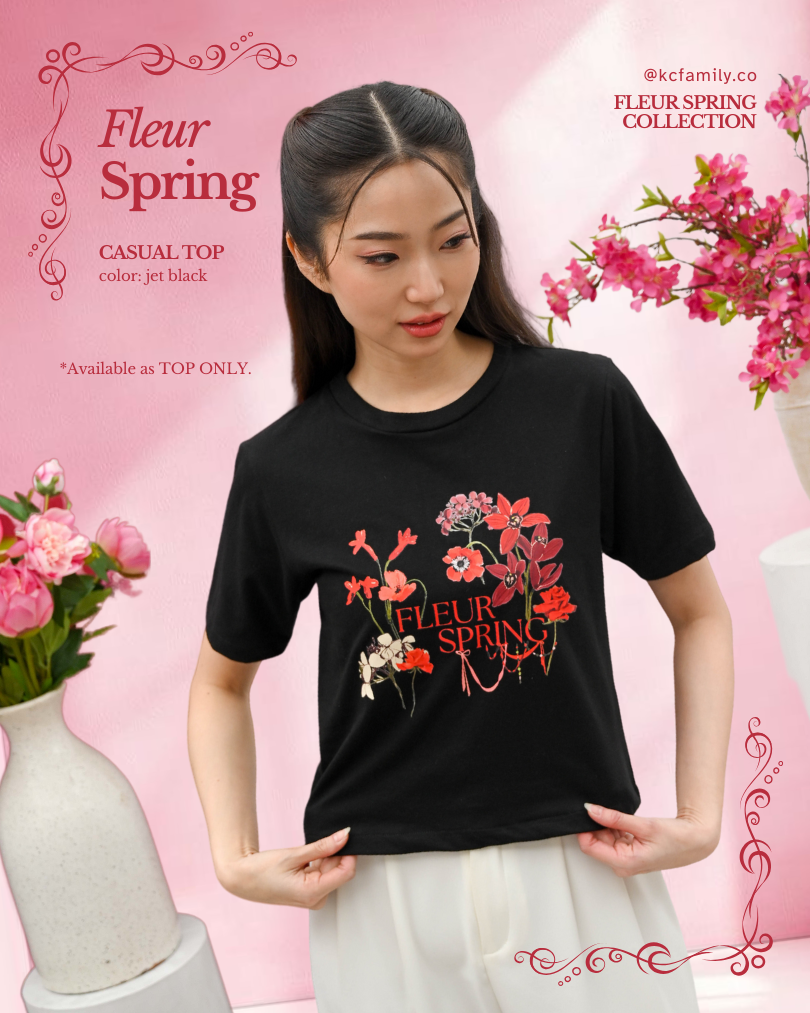 KC Casual in Fleur Spring Baju Kaos Lengan Pendek