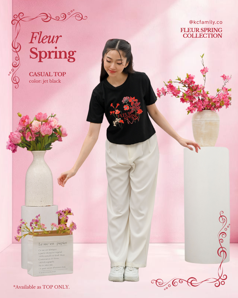KC Casual in Fleur Spring Baju Kaos Lengan Pendek