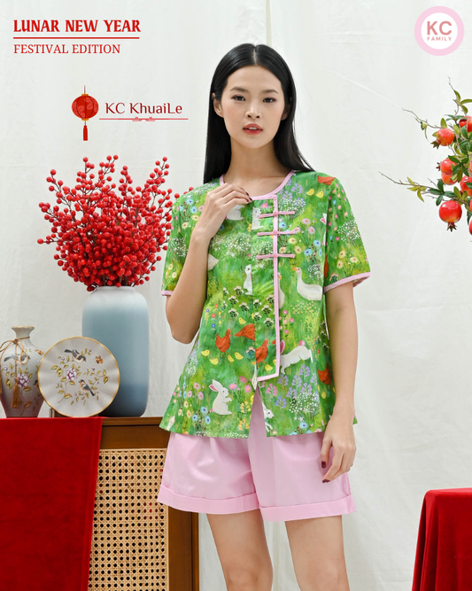 KC KhuaiLe in Garden BunnyBaju Imlek Ceongsam CNY Shanghai