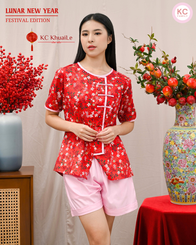 KC KhuaiLe in Lunar Petal Baju Imlek Ceongsam CNY Shanghai