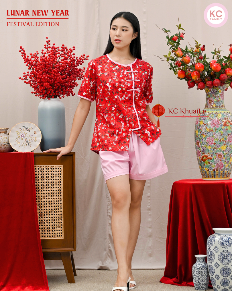 KC KhuaiLe in Lunar Petal Baju Imlek Ceongsam CNY Shanghai