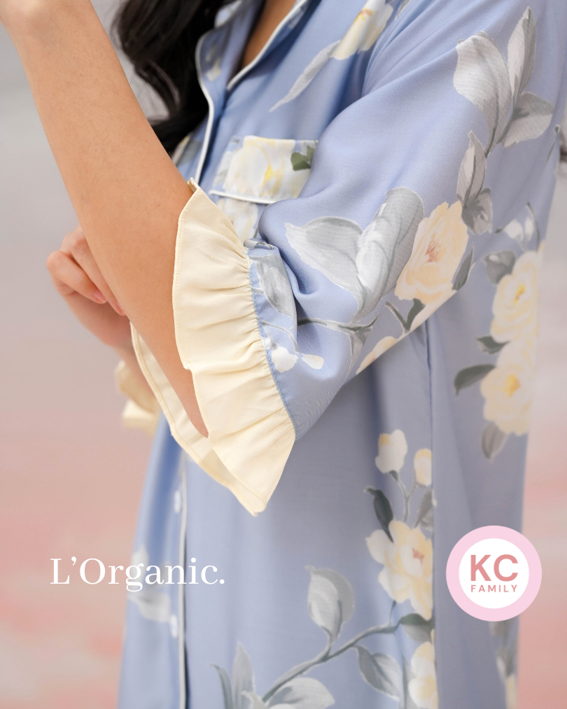 Classic Sleepdress in Belle Epoque  Daster Wanita Baju Tidur Lengan 3/4