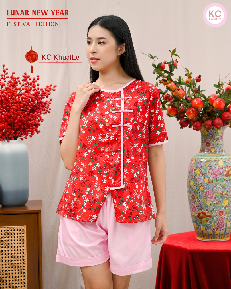 KC KhuaiLe in Lunar Petal Baju Imlek Ceongsam CNY Shanghai