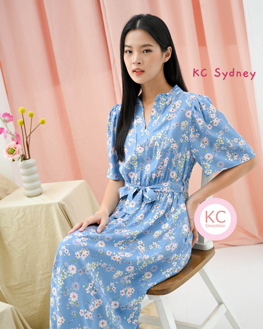 Dress KC Sydney in Bluey Bloom  Homedress Daster Wanita