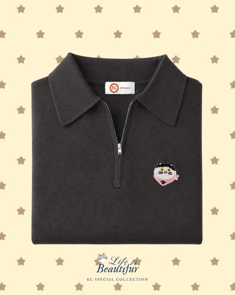 KC Zipper Knit in Cool Taffy Baju Wanita Lengan Panjang