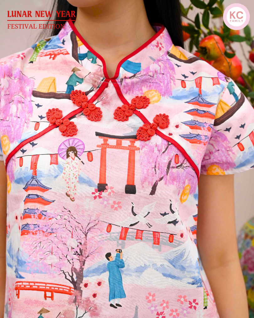 KC Fortune in Spring Japan Baju Imlek Ceongsam CNY Baju Shanghai