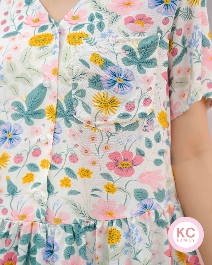 KC Allure in Spring Fling Piyama Wanita / Baju Tidur  Lengan Pendek Celana Selutut