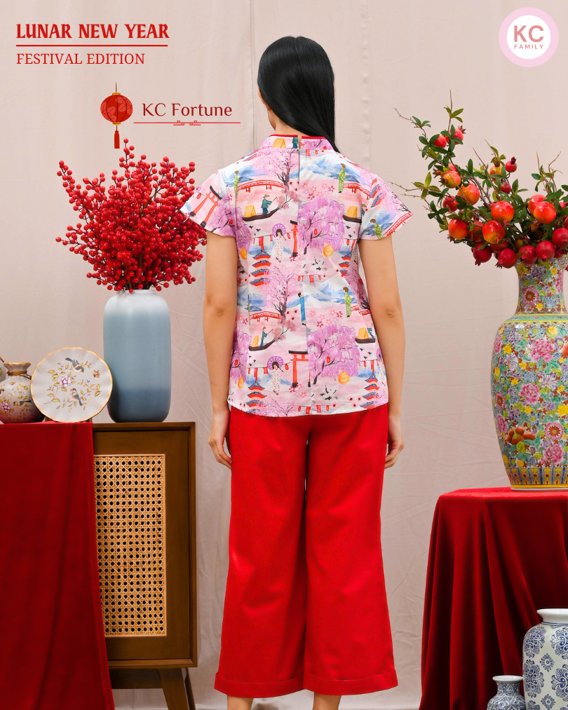 KC Fortune in Spring Japan Baju Imlek Ceongsam CNY Baju Shanghai