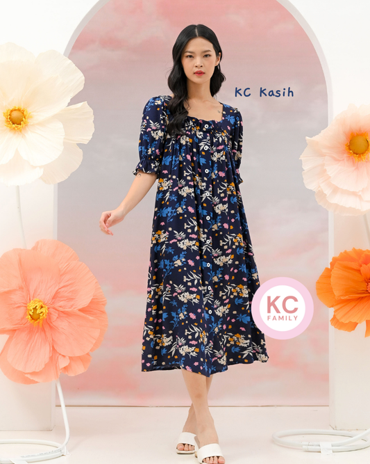 KC Kasih in Midnight Doha Daster Wanita Lengan Pendek Baju Tidur Wanita