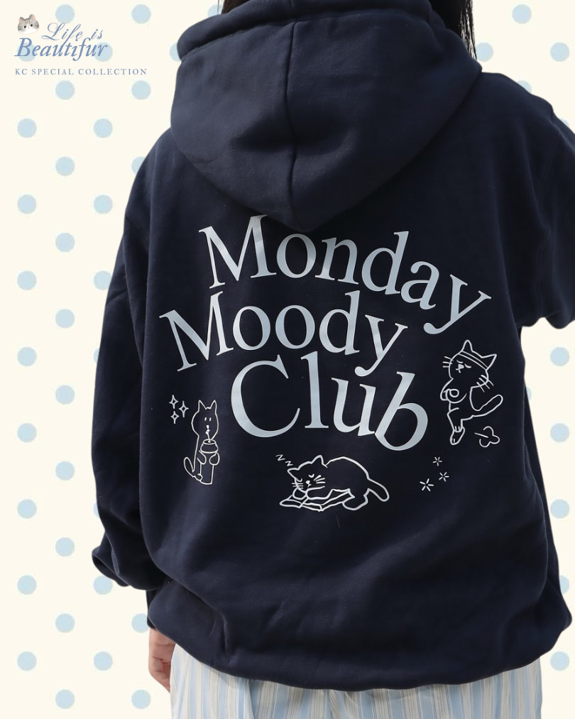 KC Hoodie in Monday Moody Club Hoodie Dewasa Lengan Panjang