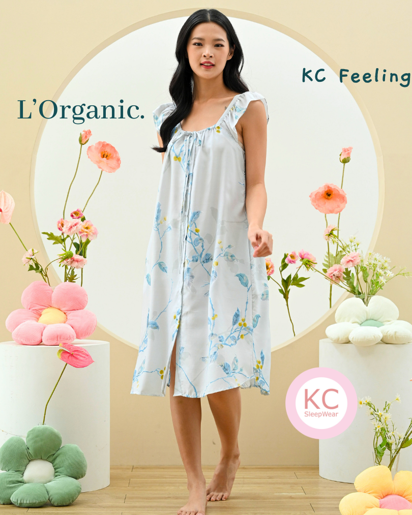 KC Feeling in Hazy Breathe Dress Tanpa Lengan Daster/Homedress