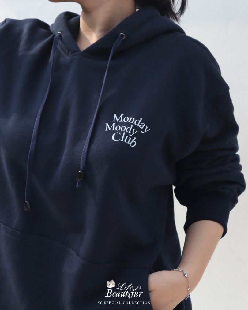 KC Hoodie in Monday Moody Club Hoodie Dewasa Lengan Panjang