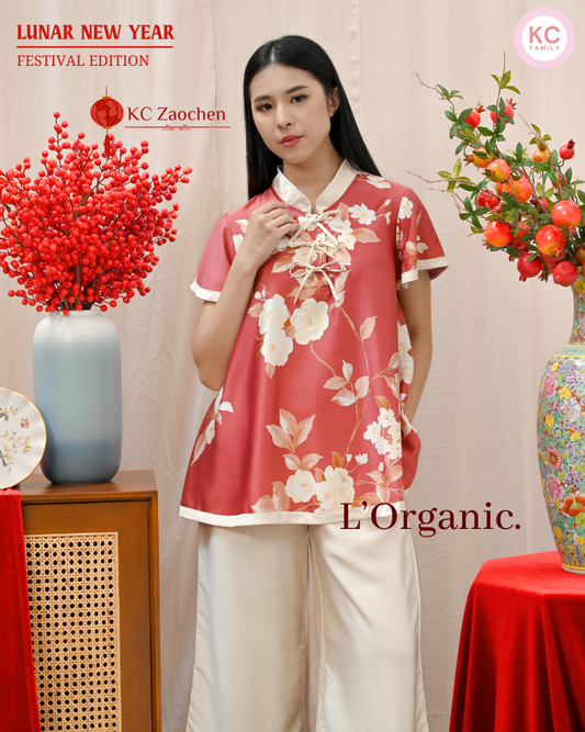 KC Zaochen in Golden Magnolia  Baju Imlek Ceongsam CNY Baju Shanghai