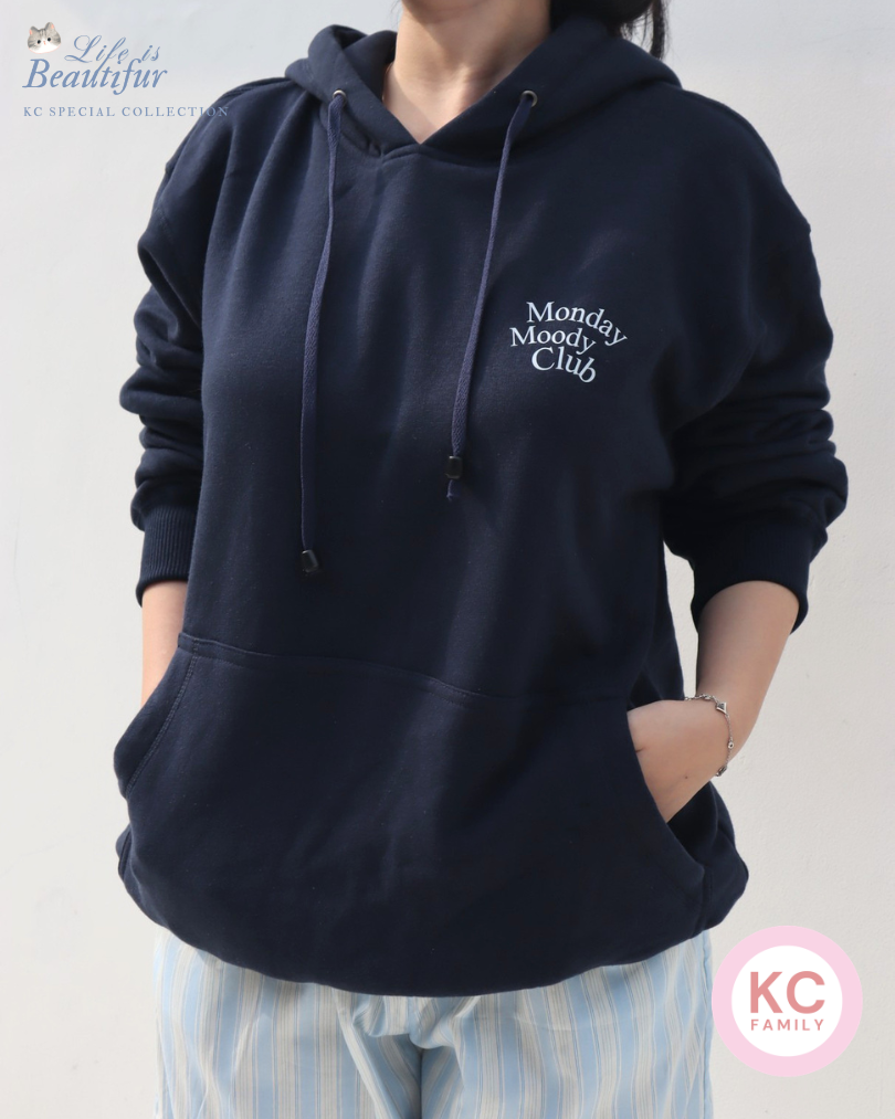 KC Hoodie in Monday Moody Club Hoodie Dewasa Lengan Panjang