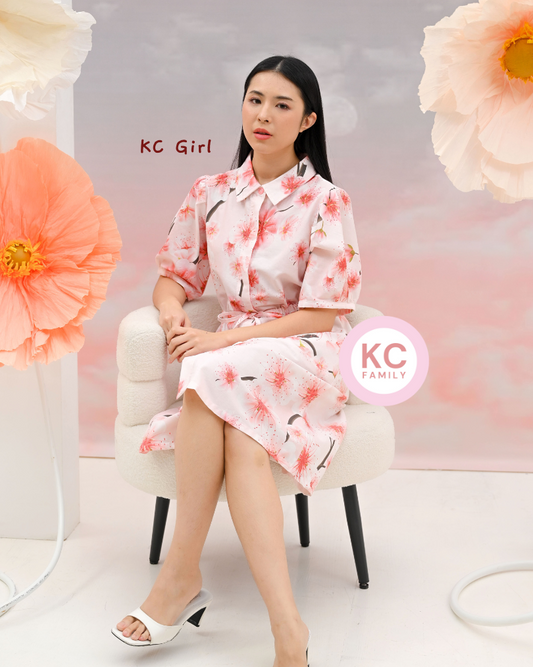 KC Girl+ in Blushing Sakura Homedress Wanita Piyama Daster Wanita Dress