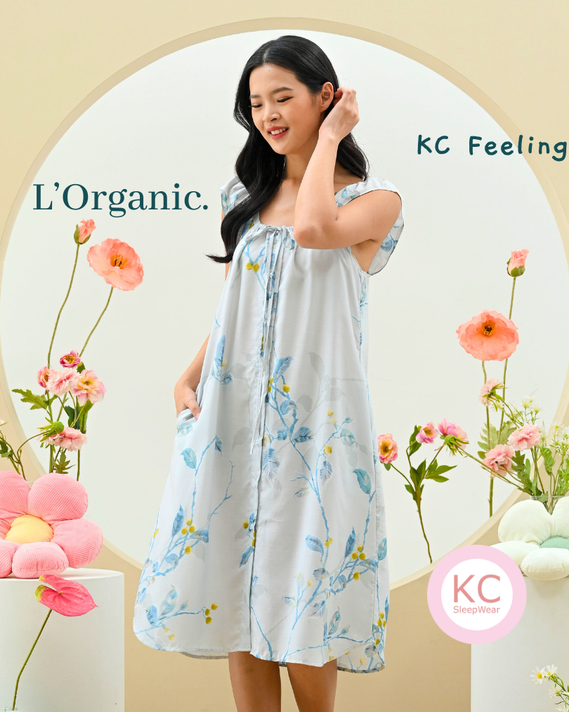 KC Feeling in Hazy Breathe Dress Tanpa Lengan Daster/Homedress