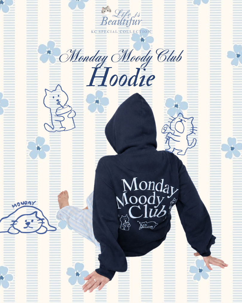 KC Hoodie in Monday Moody Club Hoodie Dewasa Lengan Panjang