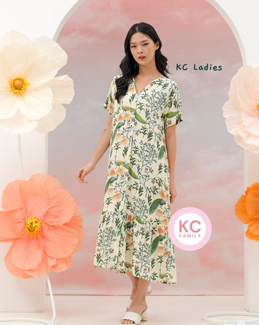 KC Ladies in Peacock Paraiso Daster Wanita Lengan Pendek  Homedress