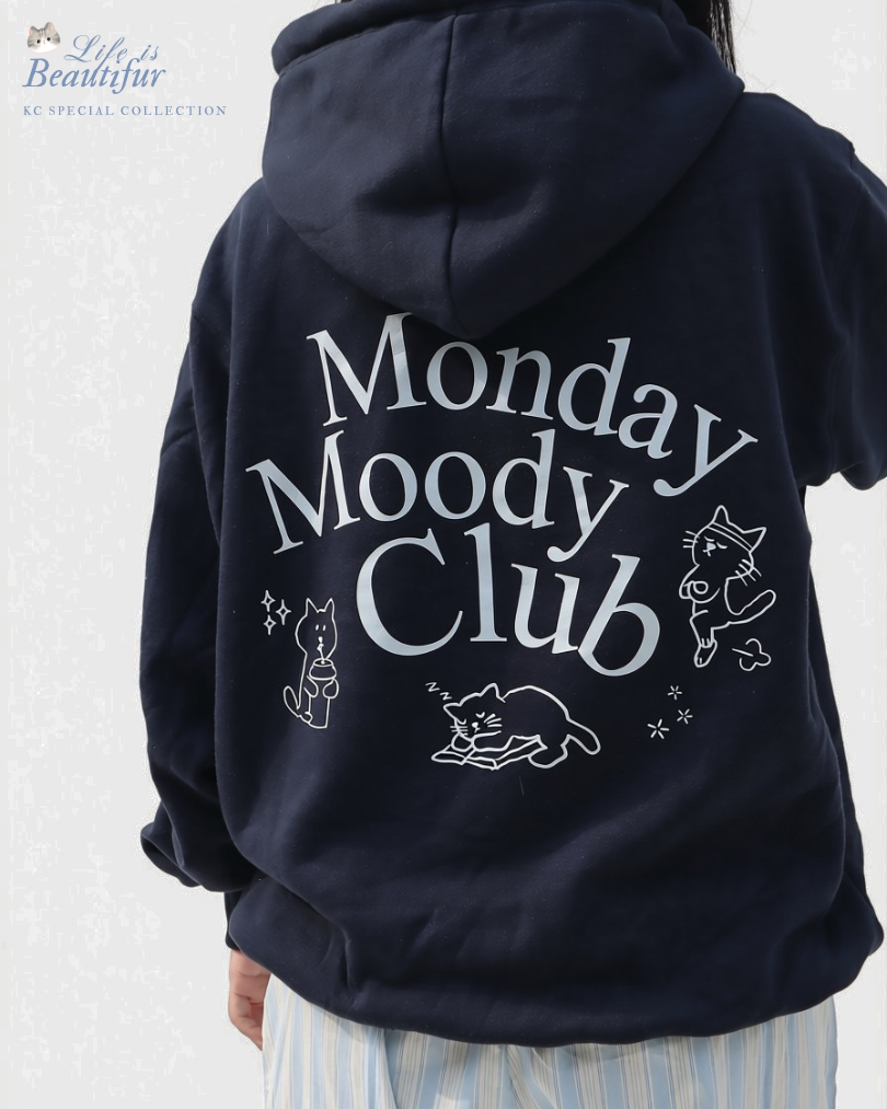 KC Hoodie in Monday Moody Club Hoodie Dewasa Lengan Panjang