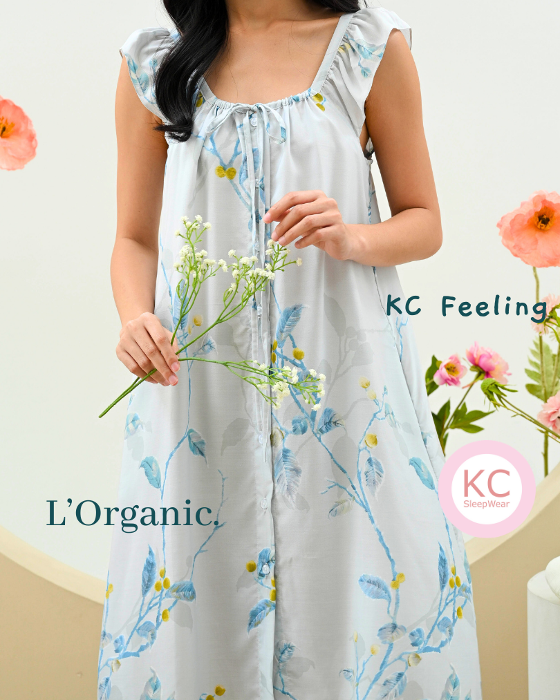 KC Feeling in Hazy Breathe Dress Tanpa Lengan Daster/Homedress