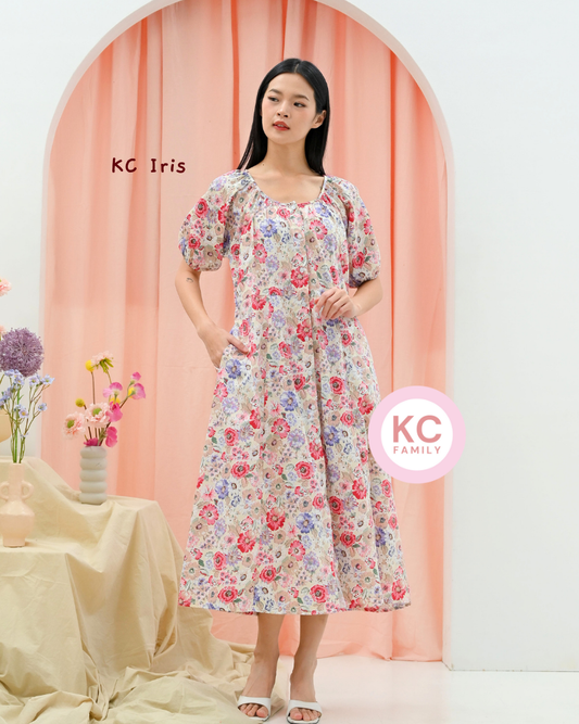 KC Iris in Gerbera Kiss  Dress Daster Homedress Wanita