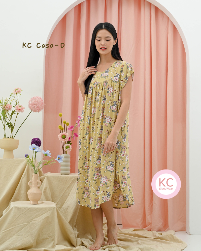 KC Casa-D in Fawn Soiree Daster Lengan Pendek Piyama Baju Tidur