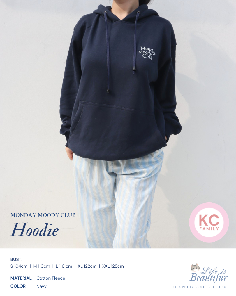 KC Hoodie in Monday Moody Club Hoodie Dewasa Lengan Panjang