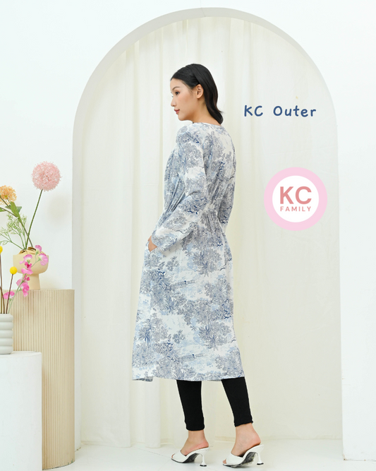 KC Outer in Safari Luxe Homedress Wanita Sleepdress Lengan Panjang