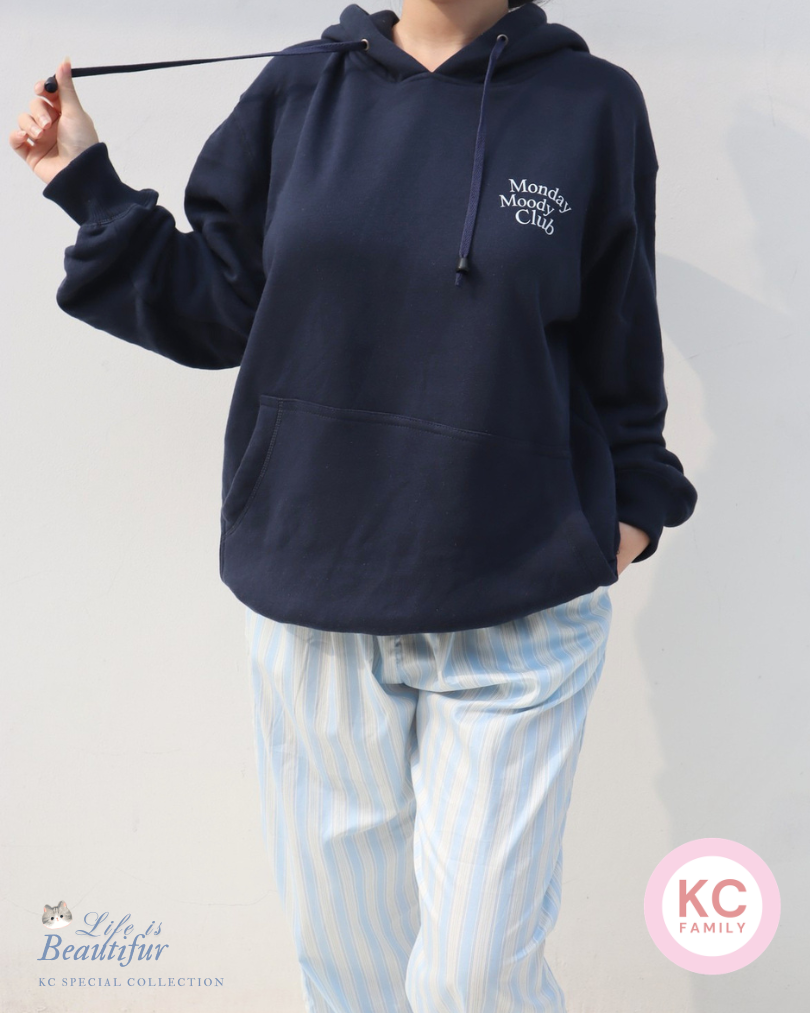 KC Hoodie in Monday Moody Club Hoodie Dewasa Lengan Panjang