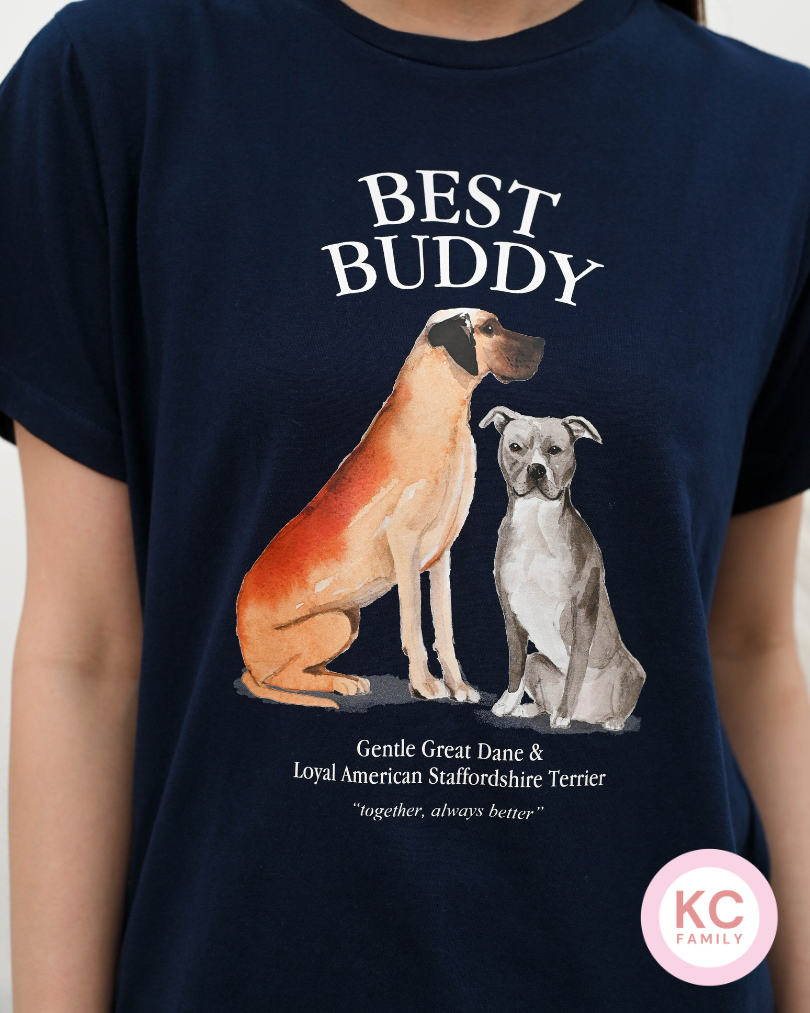 KC Miso In Best Buddy Baju Kaos dengan Celana Pendek Piyama Kaos