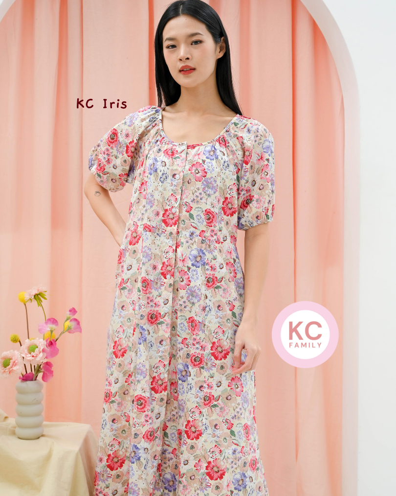 KC Iris in Gerbera Kiss  Dress Daster Homedress Wanita